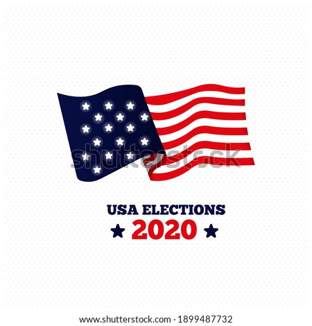 USA elections day flag USA in white background- Vector