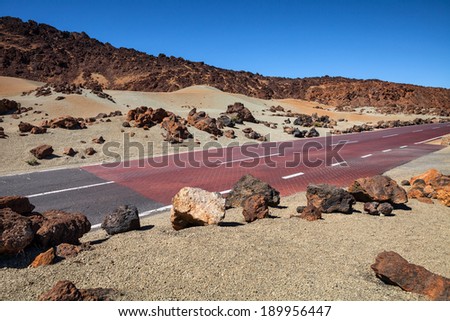 Road in Tenerife, Canary Islands, Spain.