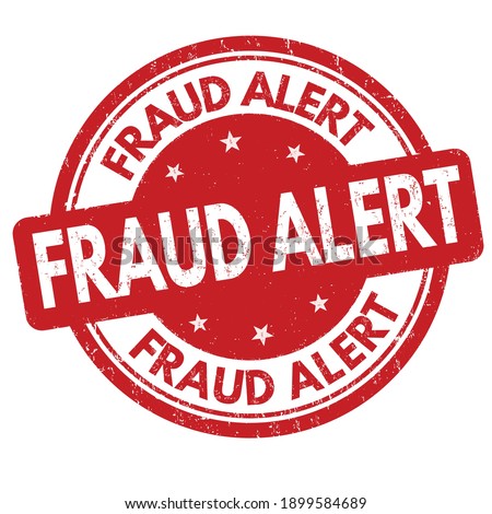 Fraud alert grunge rubber stamp on white background, vector illustration