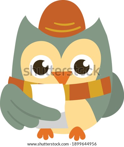 Cute owls vector set. Baby showers, parties for baby