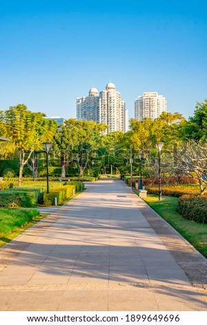 A city park in Xiamen, Fujian province, China.