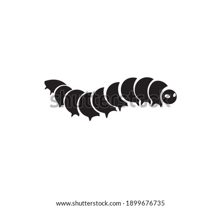 caterpillar icon vector illustration with black and white colors.