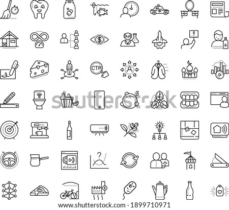Thin outline vector icon set with dots - stay hydrated vector, holly, area of specialization, referral, hr planning, Collaborative idea, AI Architecture, Autopilot, Pencil and ruler, Bitrate, Target