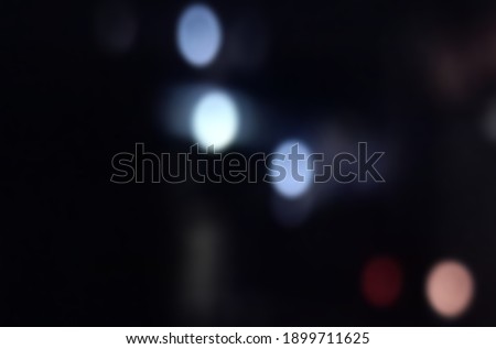Images of night scenes and lights with blur mode