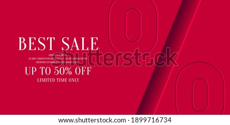 Original poster for discount. Bright abstract background with text. Vector illustration.