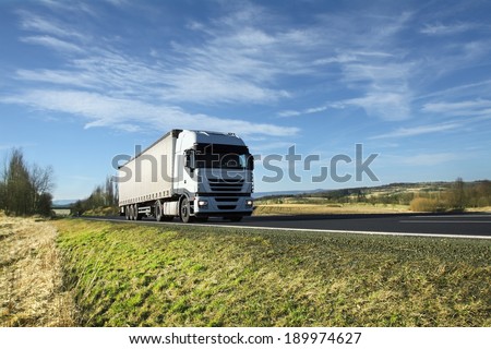 Truck on the road Royalty-Free Stock Photo #189974627