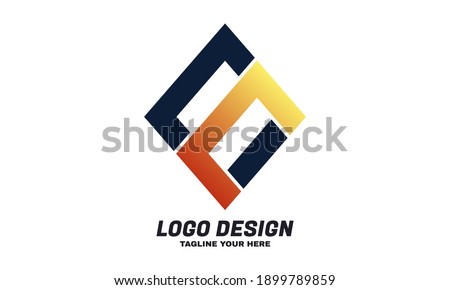 Illustration of graphic abstract modern digital for company or business design logo vector