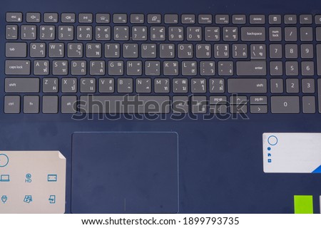Notebook computer keyboard button background image