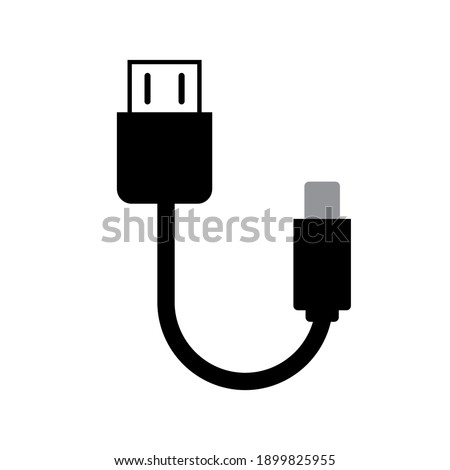 data cable icon vector illustration isolated on white background