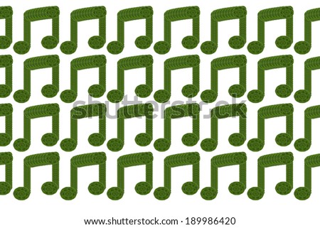 Musical notes  leaf.