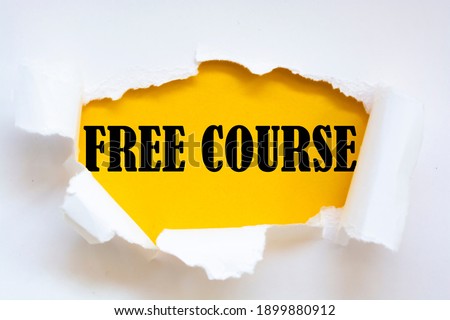 FREE COURSE. Word writing text Free Course. Business concept. Royalty-Free Stock Photo #1899880912