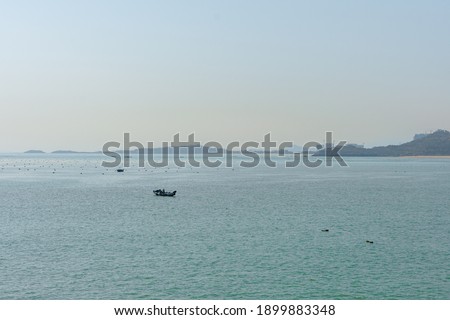The sea coast in Fujian province, China.