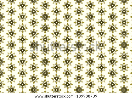 Flower tribal and lobe pattern on light yellow background.