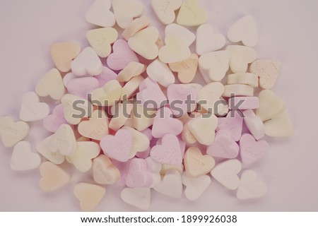 colorful sweets in the shape of heart, love concept