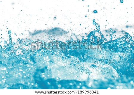 rough water on a white background