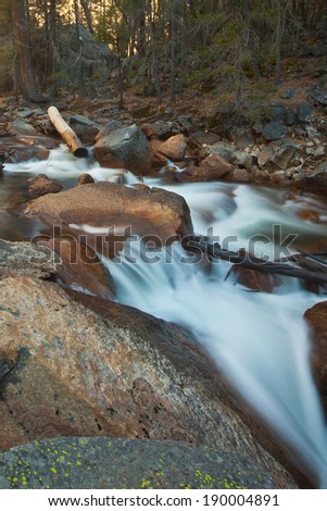 Escape from reality peaceful soft flowing water set in nature