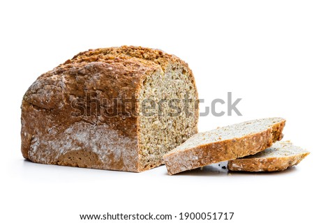 Homemade  irish soda bread isolated on white  Royalty-Free Stock Photo #1900051717