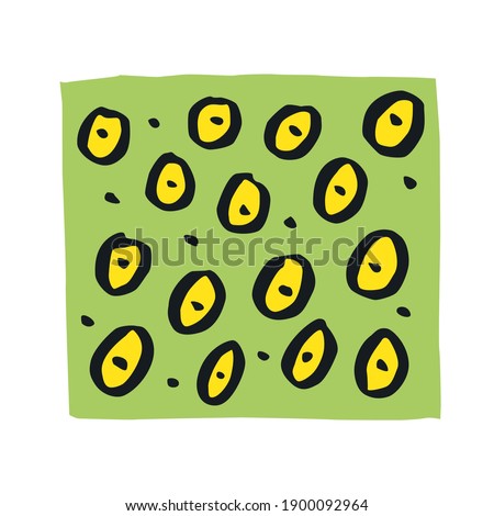 Cloth with dots original simple hand drawing converted to vector and colored