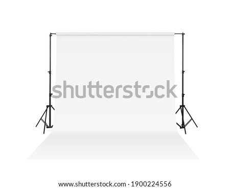 Modern photo background isolated on white. Professional studio equipment