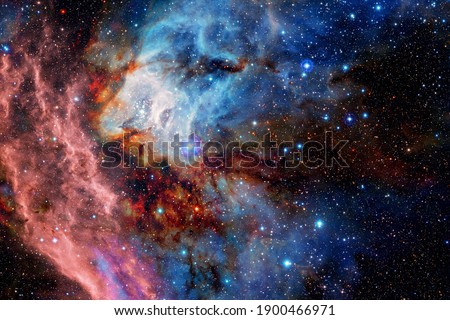 Nebula in outer space. Gas and dust clouds. Elements of this image furnished by NASA.
