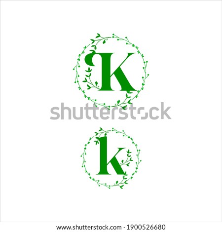 K letter logo vector design on white color background. k icon