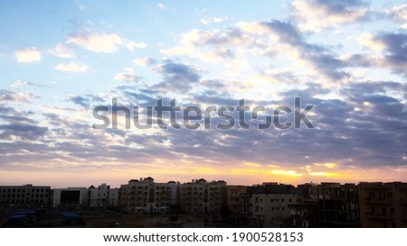 cityscape at sunset Alexandria, Egypt