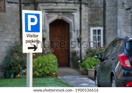 Visitor parking on private office property car park 