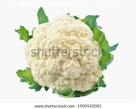 Cauliflower isolated on white background Royalty-Free Stock Photo #1900542085