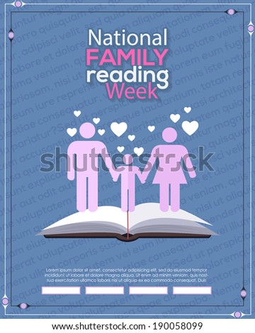 National Family Week Theme Vector Announcement Poster Flyer