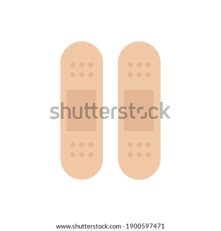 The design of the bandage medicines and health flat color icon pack vector illustration, this vector is suitable for icons, logos, illustrations, stickers, books, covers, etc. Royalty-Free Stock Photo #1900597471