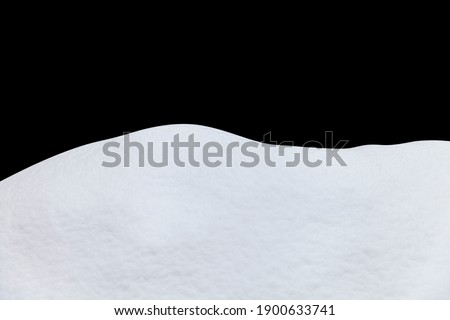 snowdrift isolated on white background. 