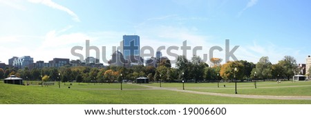 Boston Common Skyline Panorama