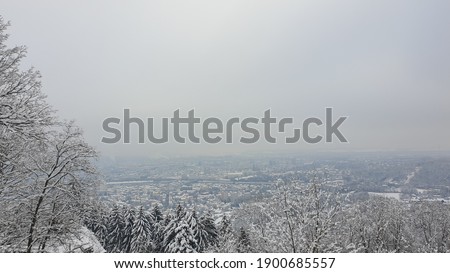 view of the city of linz in upper austria the picture was taken from a mountain 
