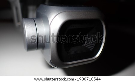 Macro detail photo of latest technology dji mavic 2 pro 1 inch sensor 4K camera stabilised gimbal