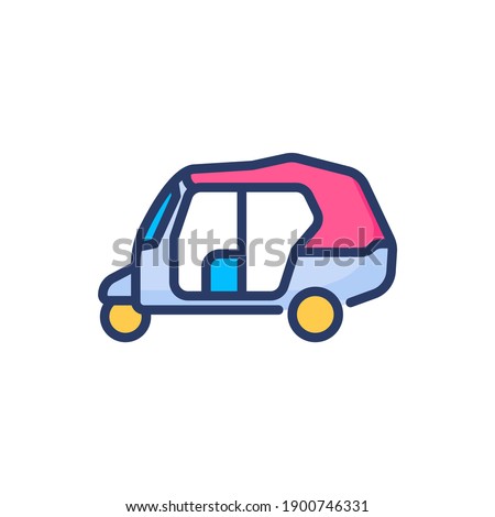 Rickshaw icon in vector. Logotype