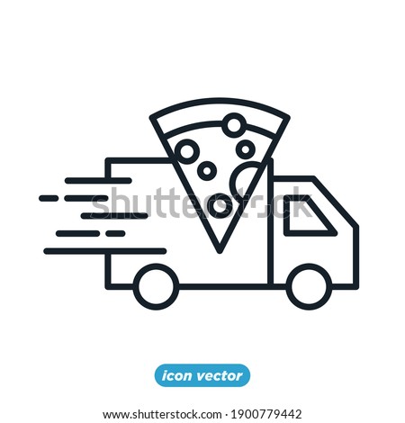 Food delivery icon template color editable. contactless delivering, fast food distribution symbol vector illustration for graphic and web design.