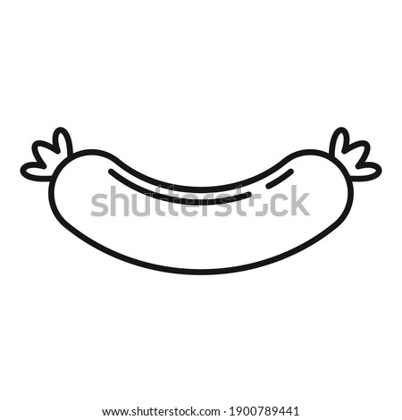 Milk sausage icon. Outline milk sausage vector icon for web design isolated on white background