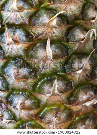 Close up texture of a fresh pineapple rind.