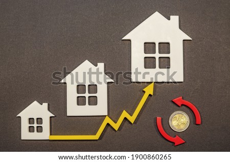 Increase in property prices, Growth in real estate prices in Europe, turnover in the real estate market, price chart up
