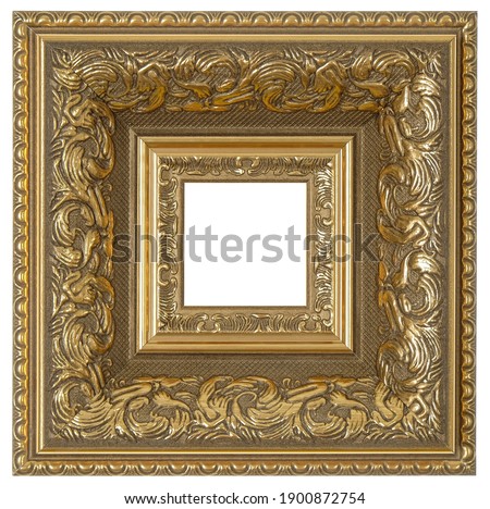 Gold frame. Highlighted object against a white background.