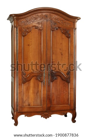 Armoire chest cabinet with clipping path. Royalty-Free Stock Photo #1900877836