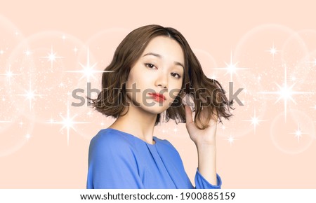 Beauty concept of young asian woman. Skin care. Body care.