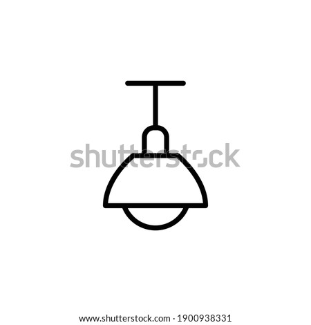 lamp icon line style vector for your web design