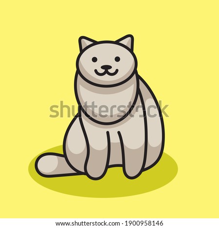 Illustration vector graphic of a cute cat doing yoga movement, perfect for logo mascot and logo icon.