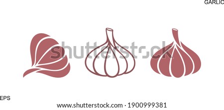 Garlic logo. Isolated garlic on white background Royalty-Free Stock Photo #1900999381