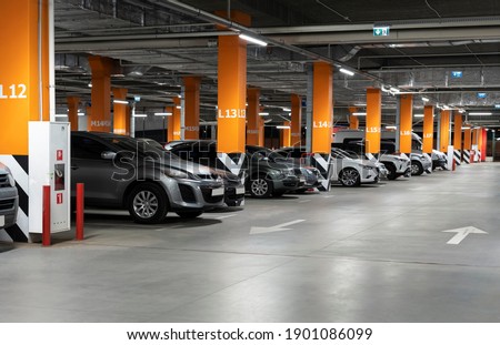 classic large parking for ground vehicles Royalty-Free Stock Photo #1901086099