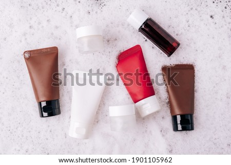 Color tubes with cosmetic cream, health care
