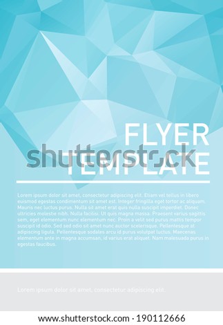 Abstract vector modern flyer / brochure design template. Modern geometric polygonal background.