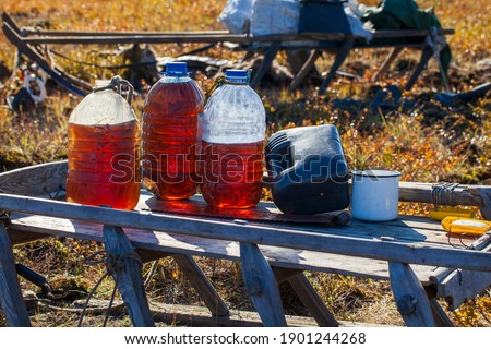 The far north, the indigenous peoples of the north drink water from the swamp, dirty unpurified water in 5 liter cans