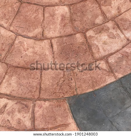 Floor patterns of bricks in the playground